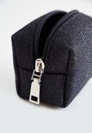 Bayan Siyah Simli Mini Cüzdan