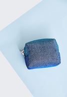 Bayan Mavi Simli Mini Cüzdan