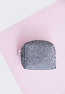 Bayan Gümüş Simli Mini Cüzdan