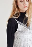 Bayan Gri Kadife Askılı Elbise