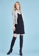 Women Grey Velvet Jacket