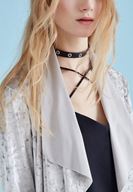 Women Grey Velvet Jacket