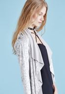 Women Grey Velvet Jacket
