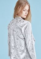 Women Grey Velvet Jacket