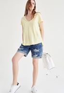 Bayan Mavi Jean Şort