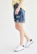 Bayan Mavi Jean Şort