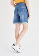 Bayan Mavi Jean Şort