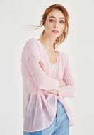 Bayan Pembe Viskon File Bluz