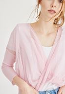 Bayan Pembe Viskon File Bluz