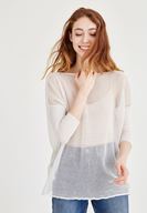 Bayan Krem Viskon File Bluz