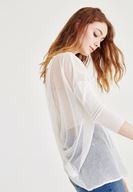 Bayan Krem Viskon File Bluz