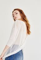 Bayan Krem Viskon File Bluz