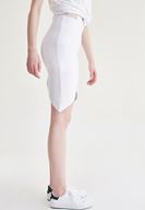 Bayan Beyaz Yırtmaçlı Etek