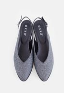 Bayan Gümüş Arkası Açık Ayakkabı