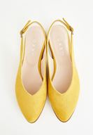 Bayan Sarı Arkası Açık Ayakkabı