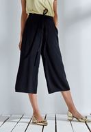 Bayan Siyah Kısa Bol Pantolon