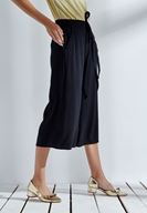 Bayan Siyah Kısa Bol Pantolon