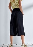 Bayan Siyah Kısa Bol Pantolon