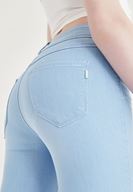 Bayan Mavi Yüksek Bel Dar Paça Skinny Jean