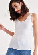 Bayan Beyaz U Yaka Atlet