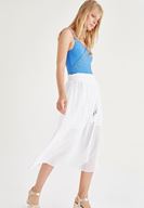 Bayan Mavi İşlemeli Bluz