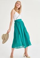 Bayan Beyaz İşlemeli Bluz