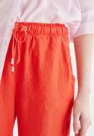 Bayan Kırmızı Bağcık Detaylı Pantolon