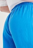 Bayan Mavi Bağcık Detaylı Pantolon