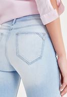 Bayan Mavi Diz Altı Jean