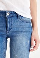 Bayan Lacivert Dizi Yırtık Jean