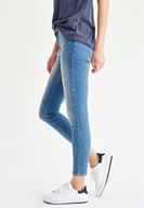 Bayan Mavi Dizi Yırtık Jean