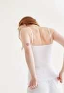 Bayan Beyaz Yaka Detaylı Atlet