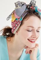 Bayan Gri Desenli Şifon Şal