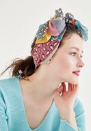 Bayan Gri Desenli Şifon Şal