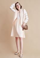 Bayan Pembe Lastikli Midi Etek