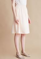 Bayan Pembe Lastikli Midi Etek