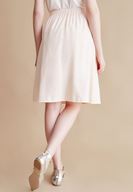 Bayan Pembe Lastikli Midi Etek