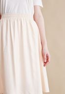 Bayan Pembe Lastikli Midi Etek