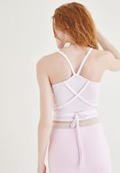 Bayan Pembe İp Detaylı Bluz