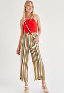 Bayan Kırmızı Fırfırlı Kısa Bluz