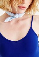 Bayan Mavi İnce Askılı Basic Atlet