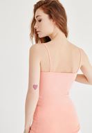 Bayan Pembe İnce Askılı Basic Atlet