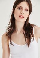 Bayan Beyaz İnce Askılı Basic Atlet