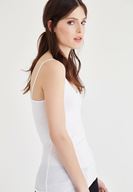 Bayan Beyaz İnce Askılı Basic Atlet