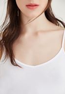 Bayan Beyaz İnce Askılı Basic Atlet