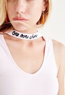 Bayan Pembe Choker Detaylı Yarım Bluz