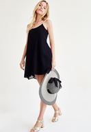 Bayan Siyah Askılı Mini Elbise