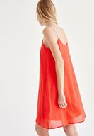 Bayan Kırmızı Askılı Mini Elbise