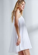 Bayan Beyaz Askılı Mini Elbise
