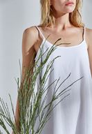 Bayan Beyaz Askılı Mini Elbise